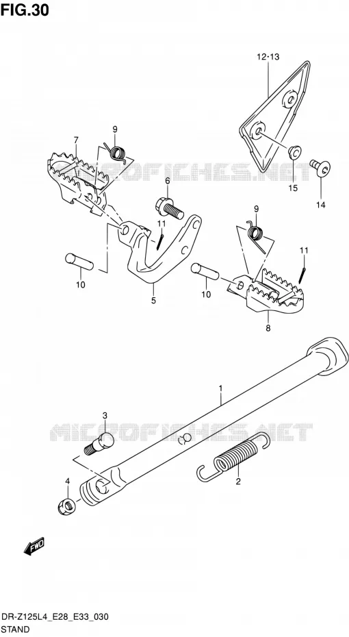 STAND (DR-Z125LL4 E33) Suzuki MOTO 125 DR-Z 2014  DR-Z125 L4