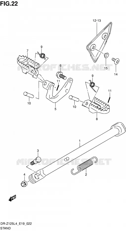 STAND (DR-Z125L4 E19) Suzuki MOTO 125 DR-Z 2015  DR-Z125L L4 (E19)