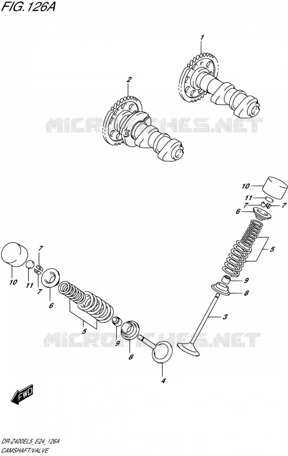 NOKKENAS - VALVES Suzuki MOTO 400 DR-Z 2015  DR-Z400E L5 (E24)