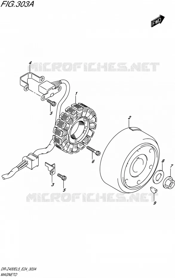 ONTSTEKING Suzuki MOTO 400 DR-Z 2015  DR-Z400E L5 (E24)