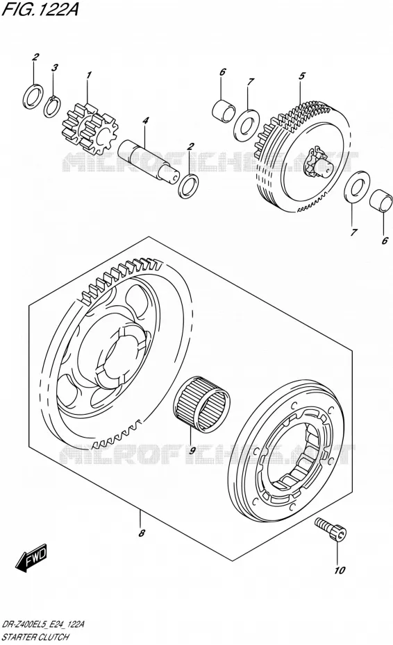 STARTMOTOR CLUTCH Suzuki MOTO 400 DR-Z 2015  DR-Z400E L5 (E24)