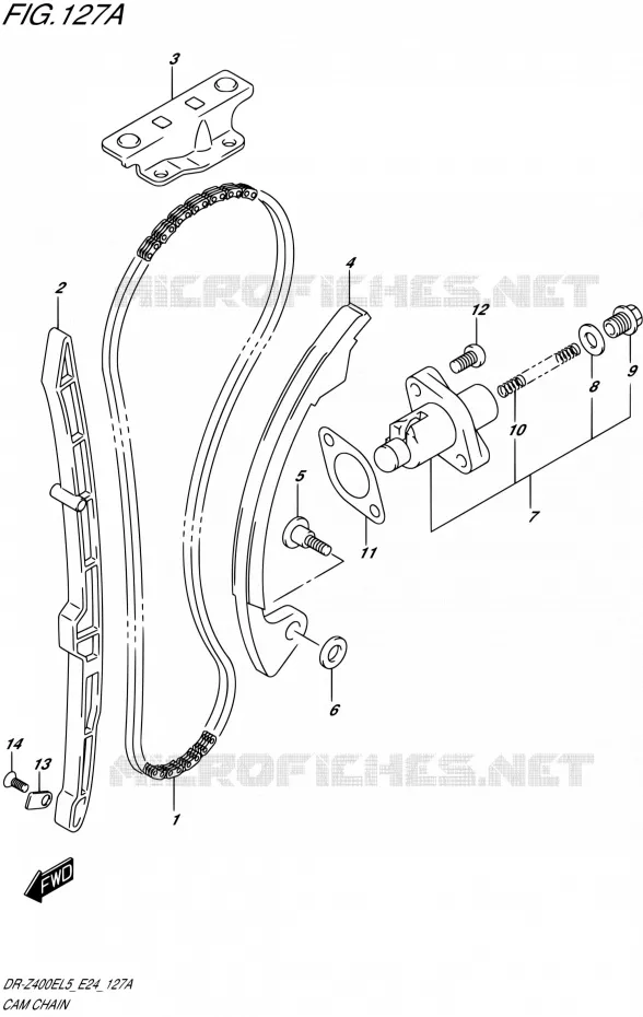 TIMING Suzuki MOTO 400 DR-Z 2015  DR-Z400E L5 (E24)