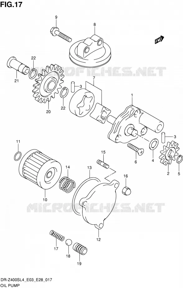 OLIEPOMP Suzuki MOTO 400 DR-Z 2014  DR-Z400S L4 (E03,E28,E33)