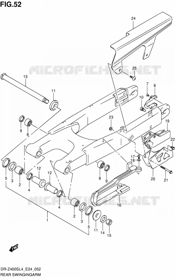 SWINGARM Suzuki MOTO 400 DR-Z 2014  DR-Z400S L4 (E24)