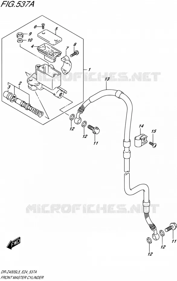 FRONT HOOFDREMCILINDER Suzuki MOTO 400 DR-Z 2015  DR-Z400S L5 (E24)