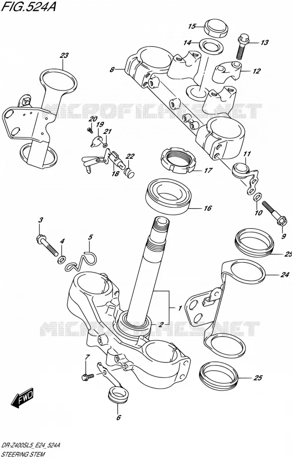 STUURKOLOM Suzuki MOTO 400 DR-Z 2015  DR-Z400S L5 (E24)
