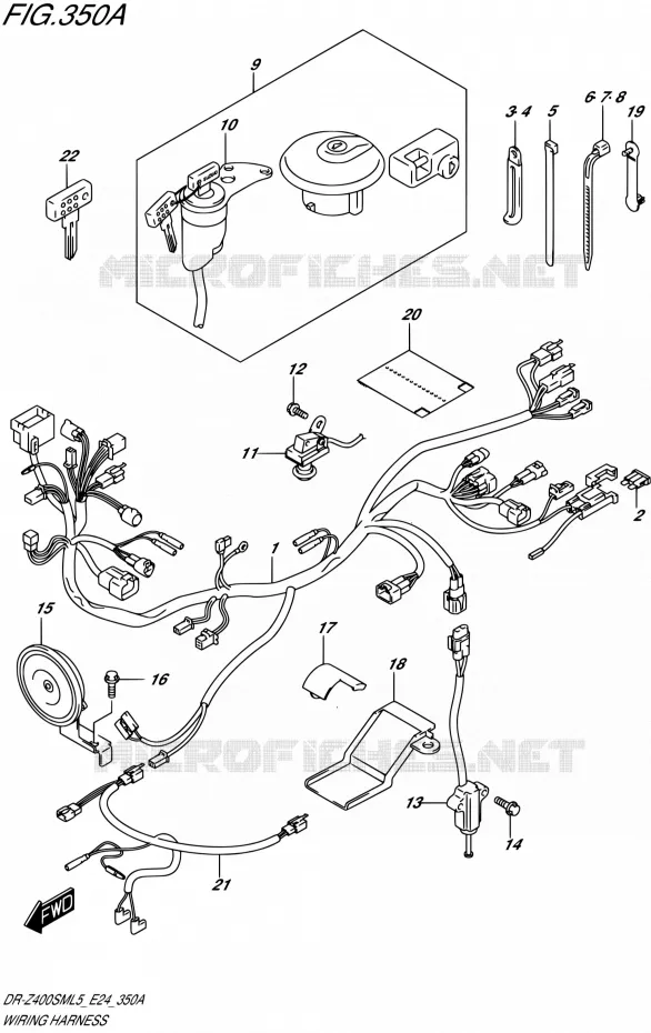 BEDRADING Suzuki MOTO 400 DR-Z 2015  DR-Z400SM L5 (E24)