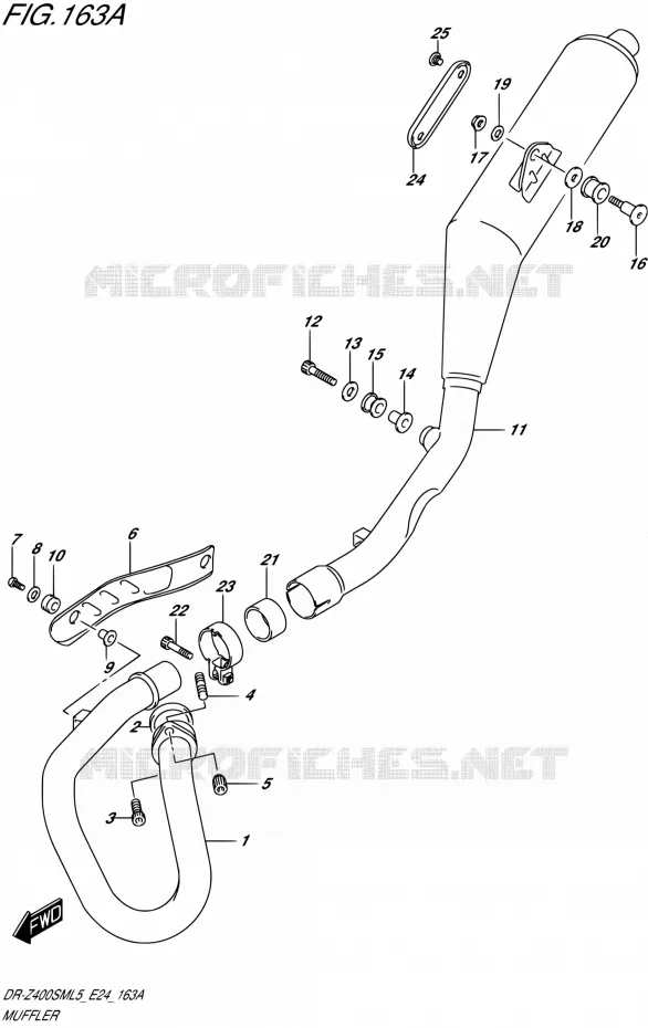 GELUIDDEMPER Suzuki MOTO 400 DR-Z 2015  DR-Z400SM L5 (E24)