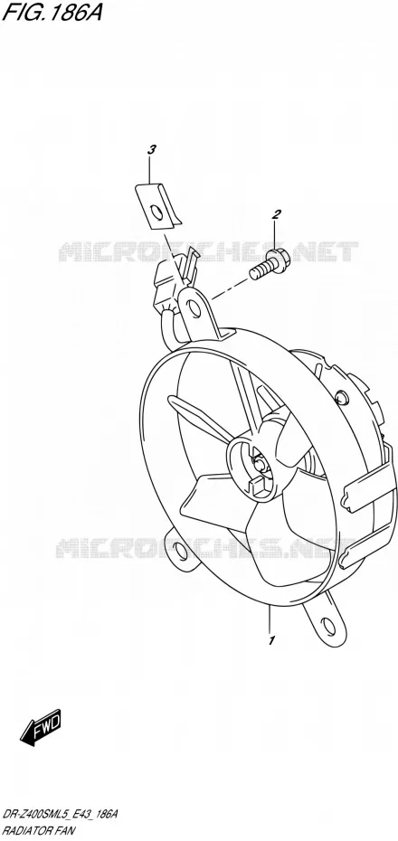 KOELVENTILATOR Suzuki MOTO 400 DR-Z 2015  DR-Z400SM L5 (E43)