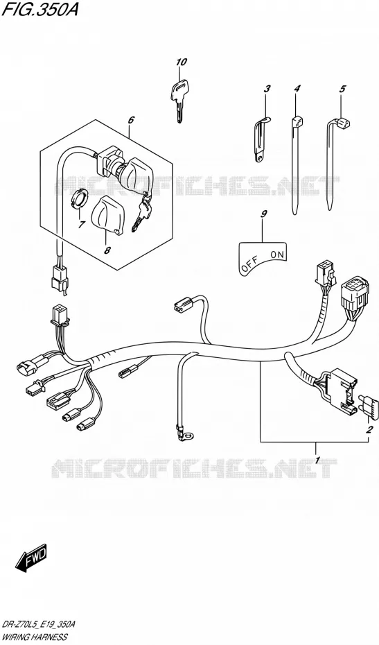 BEDRADING Suzuki MOTO 70 DR-Z 2015  DR-Z70 L5 (E19)