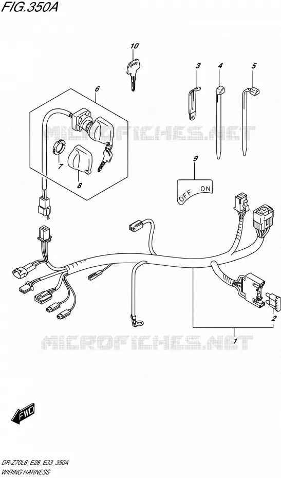 BEDRADING (DR-Z70L6 E28) Suzuki MOTO 70 DR-Z 2016  DR-Z70 L6 (E03,E28,E33)