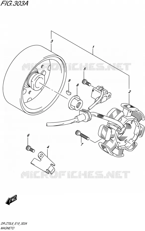 ONTSTEKING Suzuki MOTO 70 DR-Z 2016  DR-Z70 L6 (E19)