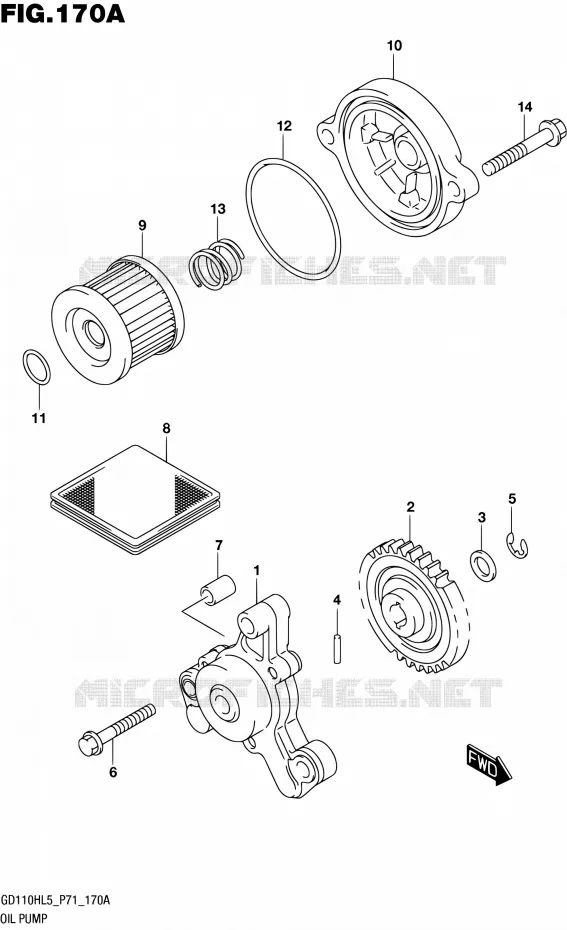 OLIEPOMP Suzuki MOTO 110 GS 2015  GS110H L5