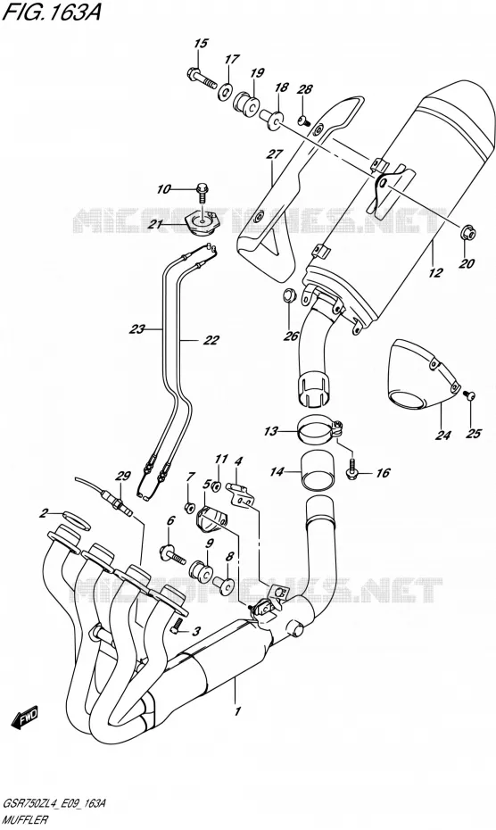 GELUIDDEMPER Suzuki MOTO 750 GSR 2014  GSR750Z L4 (E09)