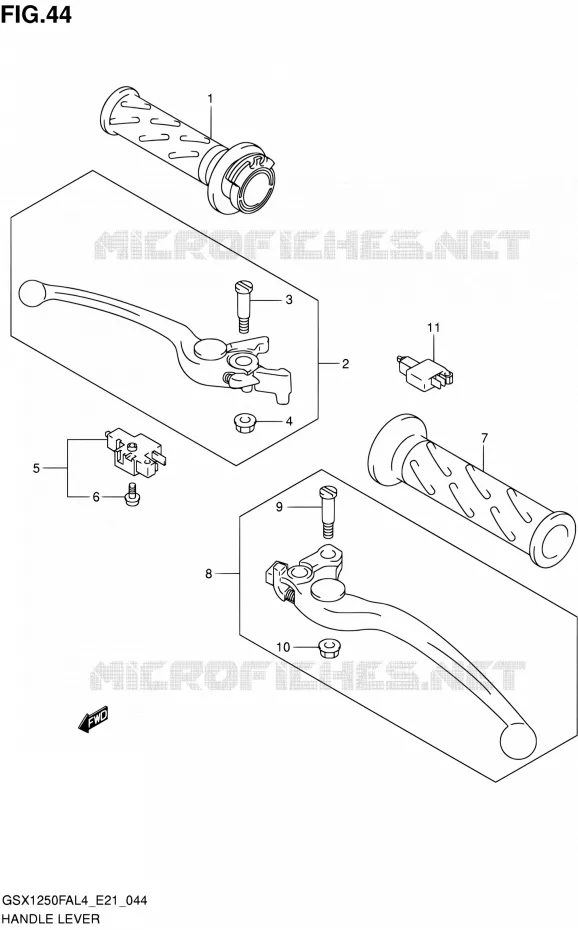 HANDGRIPS - LEVERS Suzuki MOTO 1250 GSX-F 2015  GSX1250FA L4 (E21)