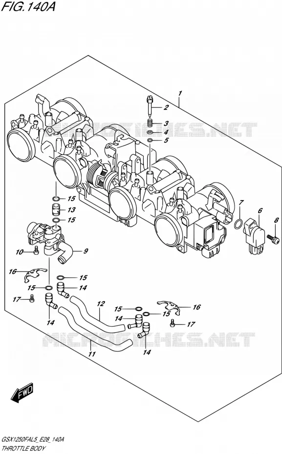 GASKLEPHUIS Suzuki MOTO 1250 GSX-F 2015  GSX1250FA L5 (E03,E28,E33)