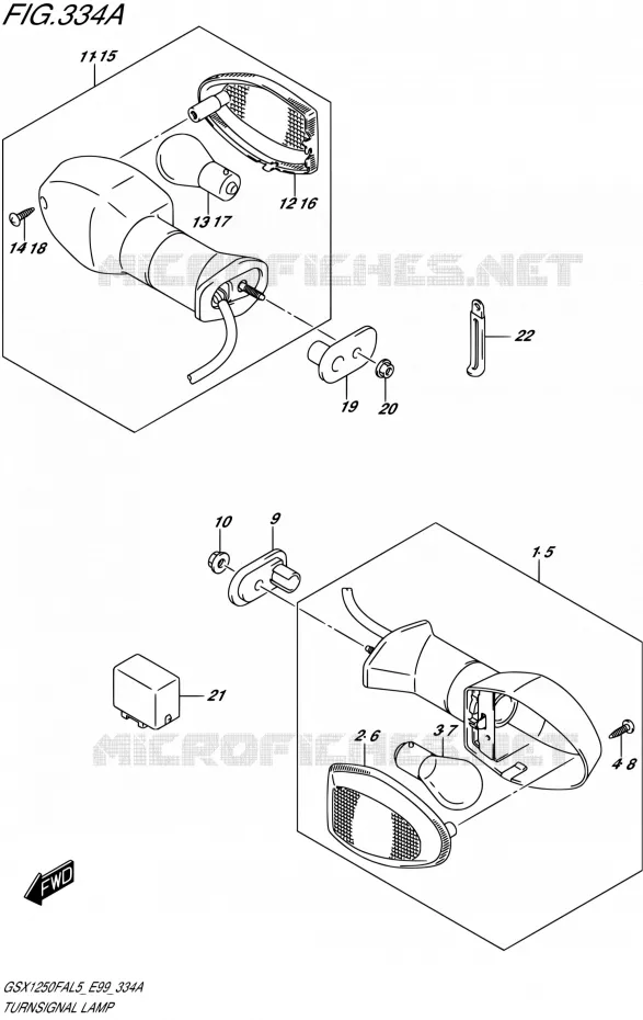 INDICATOREN Suzuki MOTO 1250 GSX-F 2015  GSX1250FA L5 (E99)