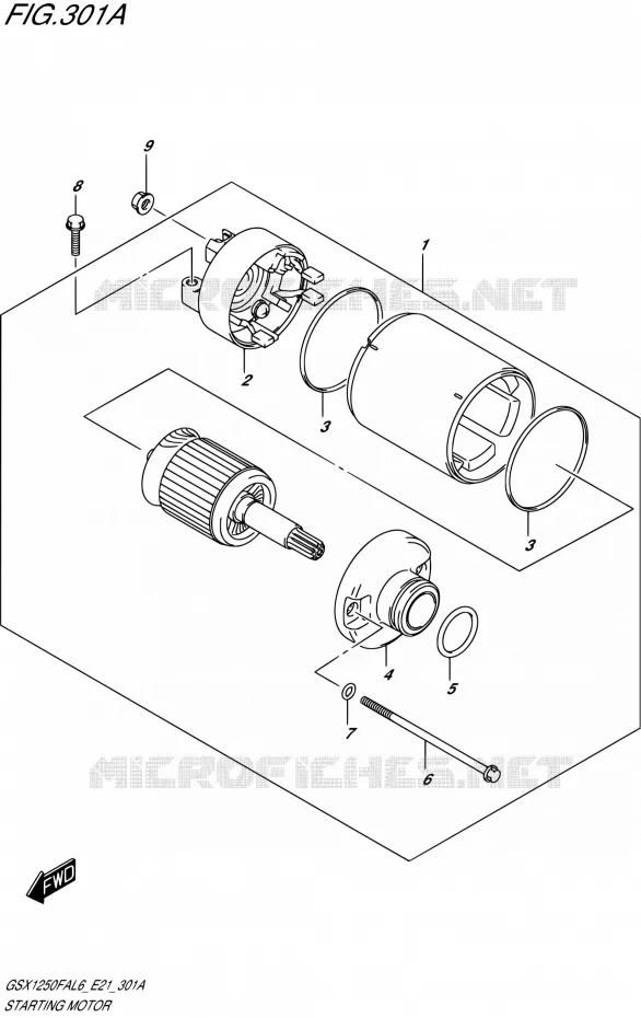 STARTMOTOR Suzuki MOTO 1250 GSX-F 2016  GSX1250FA L6 (E21)