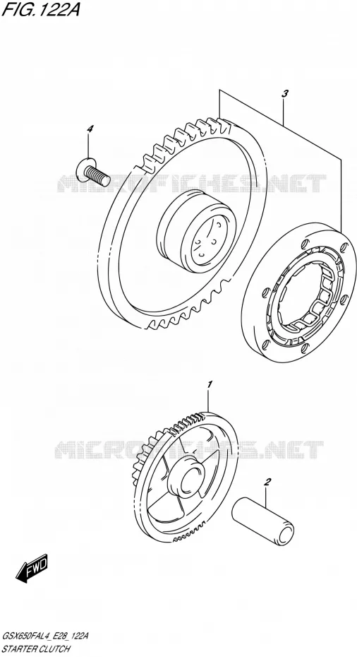 STARTMOTOR CLUTCH Suzuki MOTO 650 GSX-F 2014  GSX650FA L4