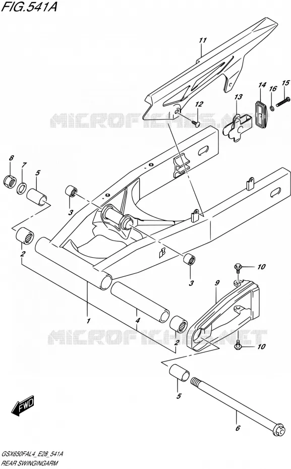 SWINGARM Suzuki MOTO 650 GSX-F 2014  GSX650FA L4