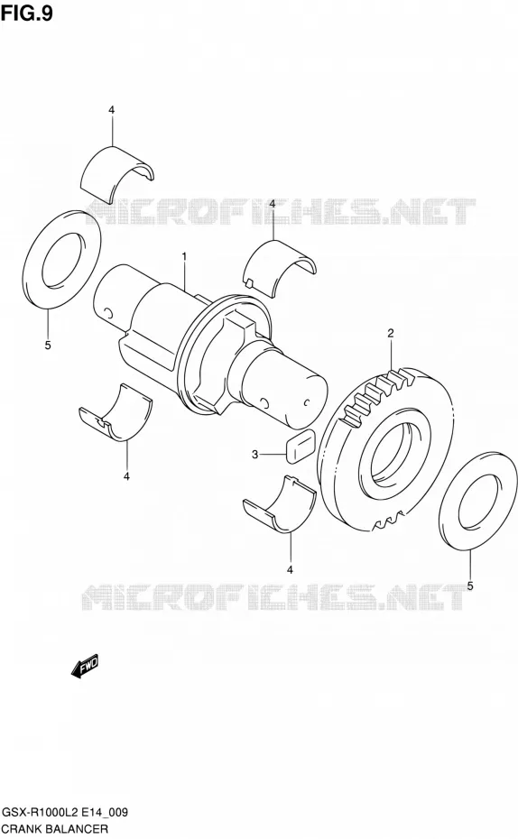 CRANK BALANCER Suzuki MOTO 1000 GSX-R 2012  GSX-R1000 L2 (E14)