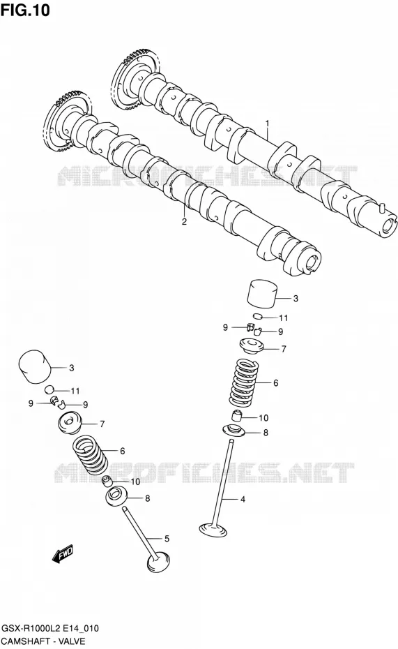 NOKKENAS - VALVES Suzuki MOTO 1000 GSX-R 2012  GSX-R1000 L2 (E14)