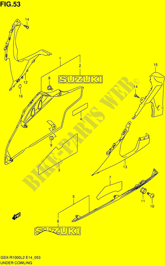ONDERAANKLEDING voor Suzuki GSX-R 1000 2012