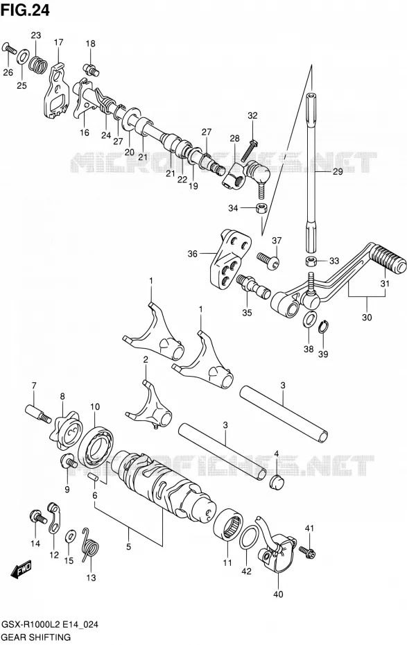 SCHAKELEN ASSY Suzuki MOTO 1000 GSX-R 2012  GSX-R1000 L2 (E14)