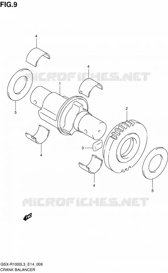CRANK BALANCER Suzuki MOTO 1000 GSX-R 2013  GSX-R1000 L3/GSX-R1000Z L3 (E14)