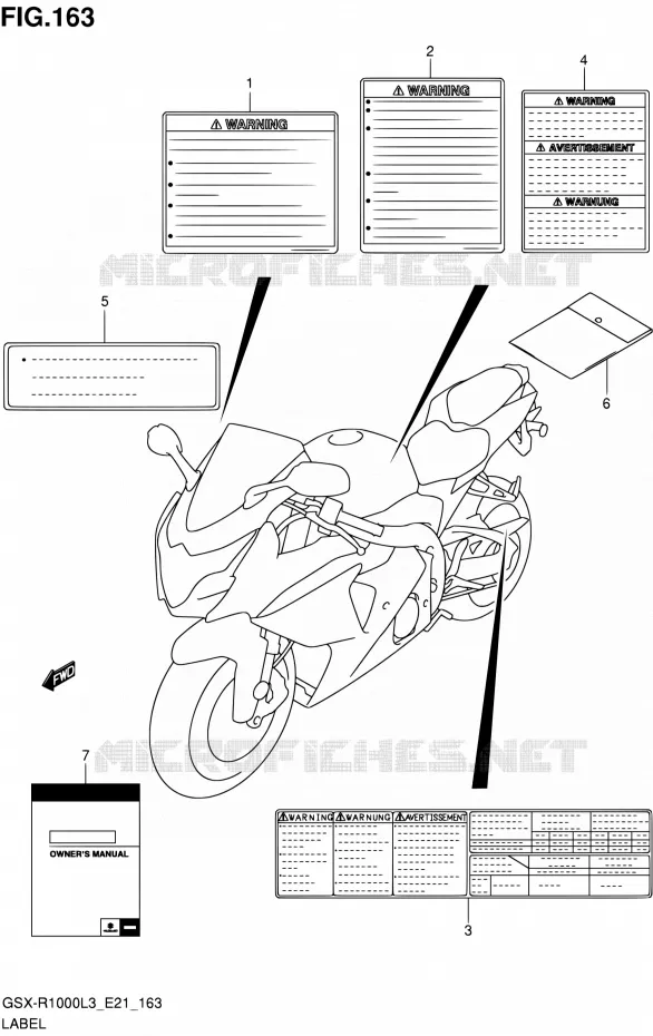 ETIKET (GSX-R1000ZL3 E24) Suzuki MOTO 1000 GSX-R 2013  GSX-R1000 L3/GSX-R1000Z L3 (E24)