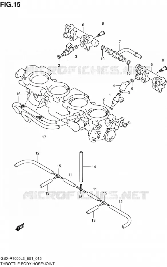 GASKLEPHUIS (GSX-R1000ZL3 E51) Suzuki MOTO 1000 GSX-R 2013  GSX-R1000 L3/GSX-R1000Z L3 (E51)