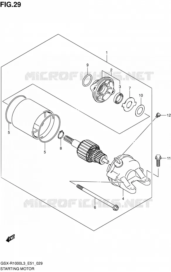 STARTMOTOR Suzuki MOTO 1000 GSX-R 2013  GSX-R1000 L3/GSX-R1000Z L3 (E51)