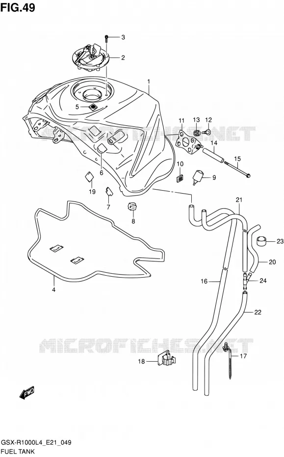 BENZINETANK (GSX-R1000L4 E21) Suzuki MOTO 1000 GSX-R 2015  GSX-R1000 L4 (E21)