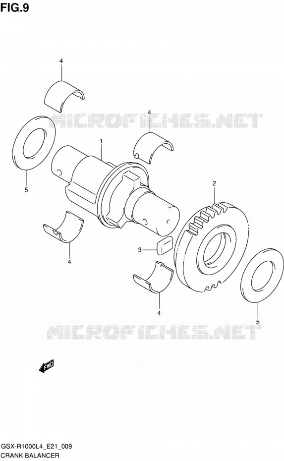 CRANK BALANCER Suzuki MOTO 1000 GSX-R 2015  GSX-R1000 L4 (E21)