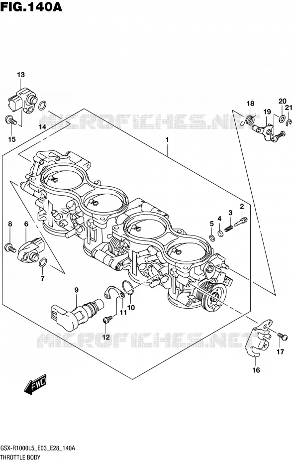 GASKLEPHUIS (GSX-R1000L5 E03) Suzuki MOTO 1000 GSX-R 2015  GSX-R1000 L5 (E03,E28,E33)