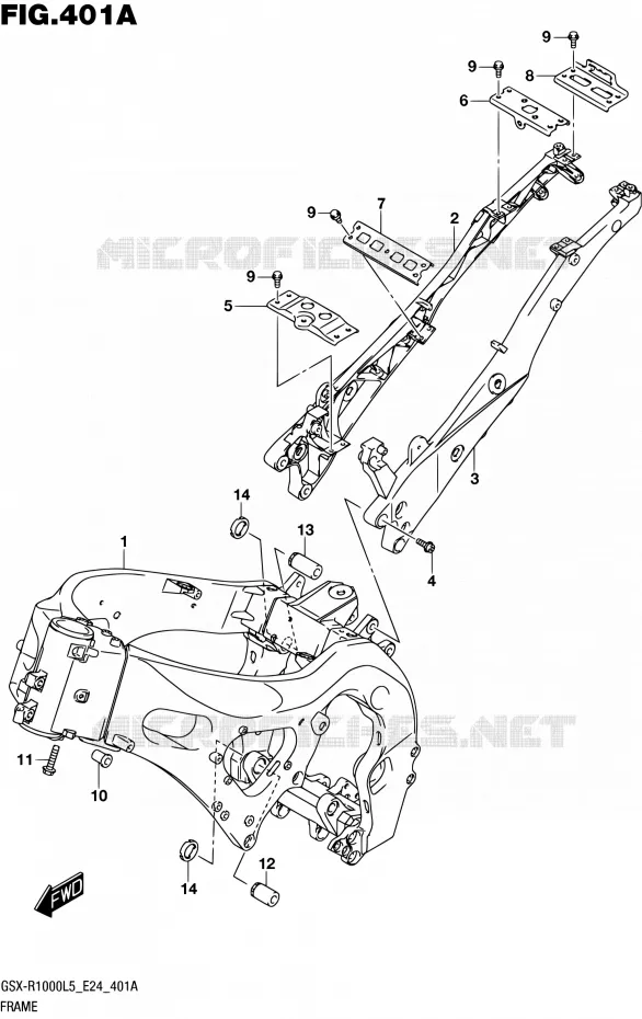 FRAME Suzuki MOTO 1000 GSX-R 2015  GSX-R1000 L5 (E24)
