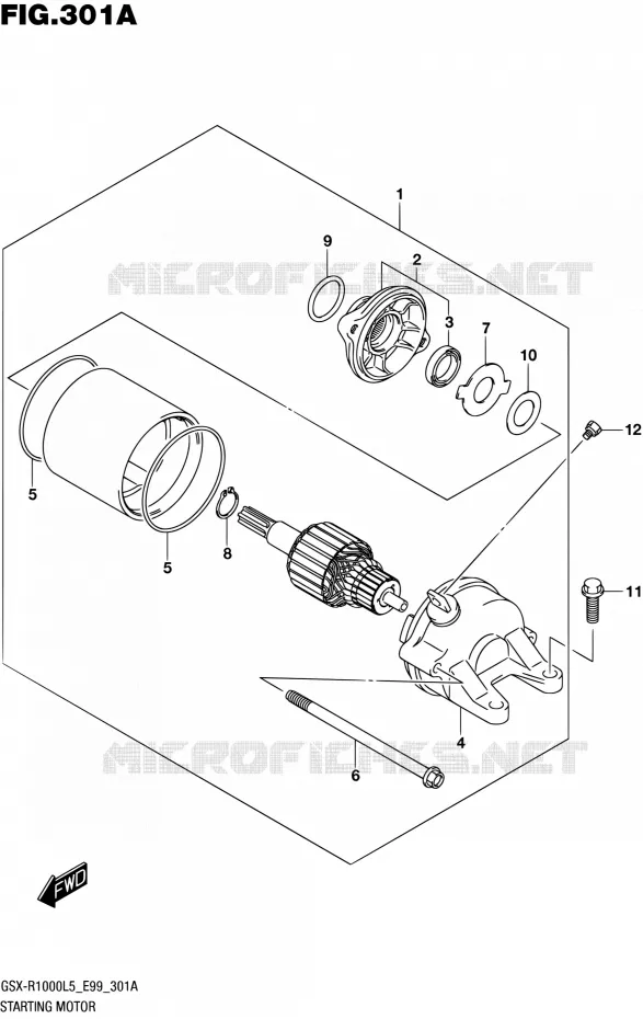 STARTMOTOR Suzuki MOTO 1000 GSX-R 2015  GSX-R1000 L5 (E99)