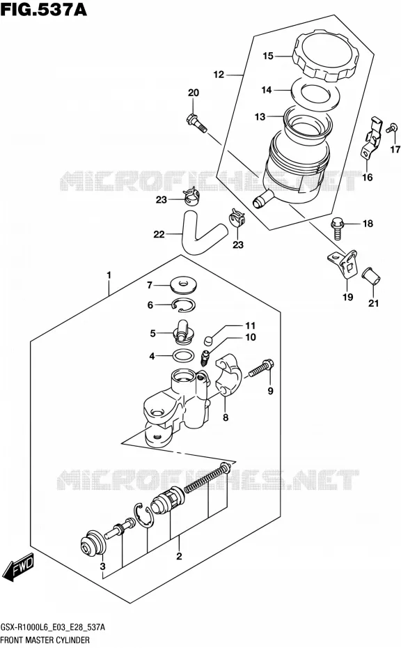 FRONT HOOFDREMCILINDER Suzuki MOTO 1000 GSX-R 2016  GSX-R1000 L6 (E03,E28,E33)