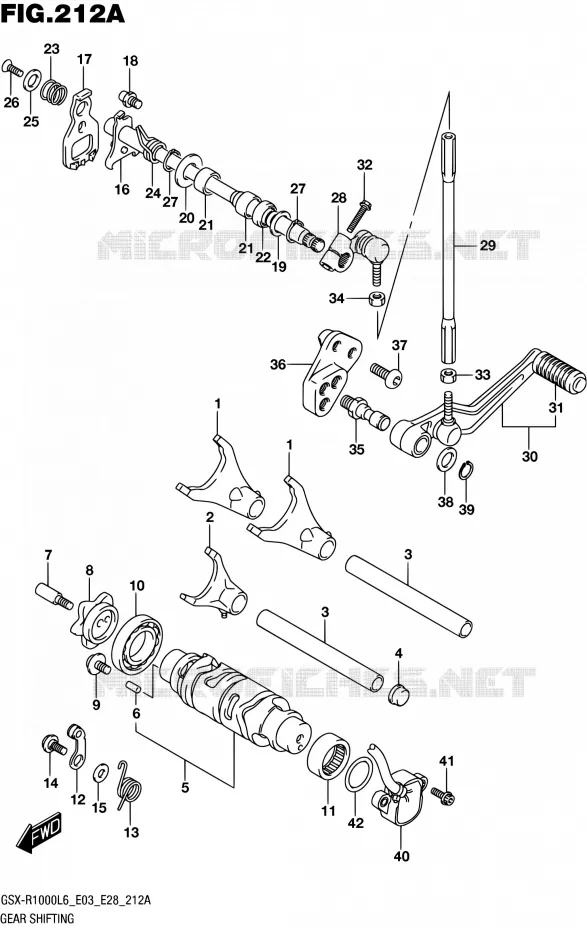 SCHAKELEN ASSY Suzuki MOTO 1000 GSX-R 2016  GSX-R1000 L6 (E03,E28,E33)