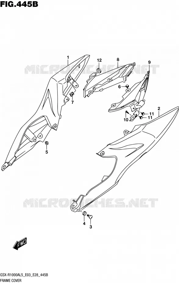 ACHTER KUIP (ARB,AR4) Suzuki MOTO 1000 GSX-R 2015  GSX-R1000A L5 (E03,E28,E33)