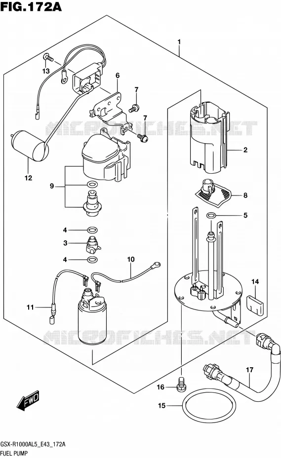 BENZINE POMP Suzuki MOTO 1000 GSX-R 2015  GSX-R1000A L5 (E43)