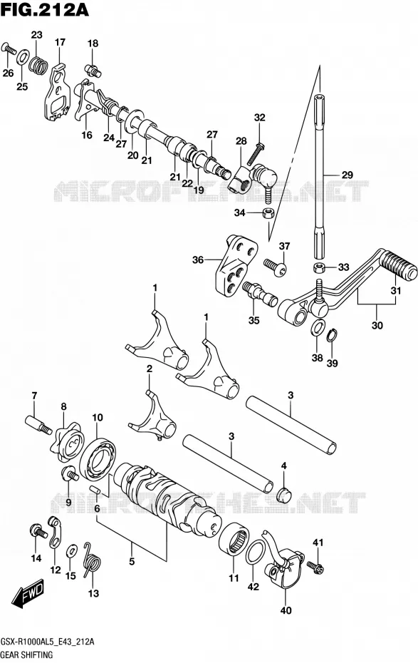SCHAKELEN ASSY Suzuki MOTO 1000 GSX-R 2015  GSX-R1000A L5 (E43)