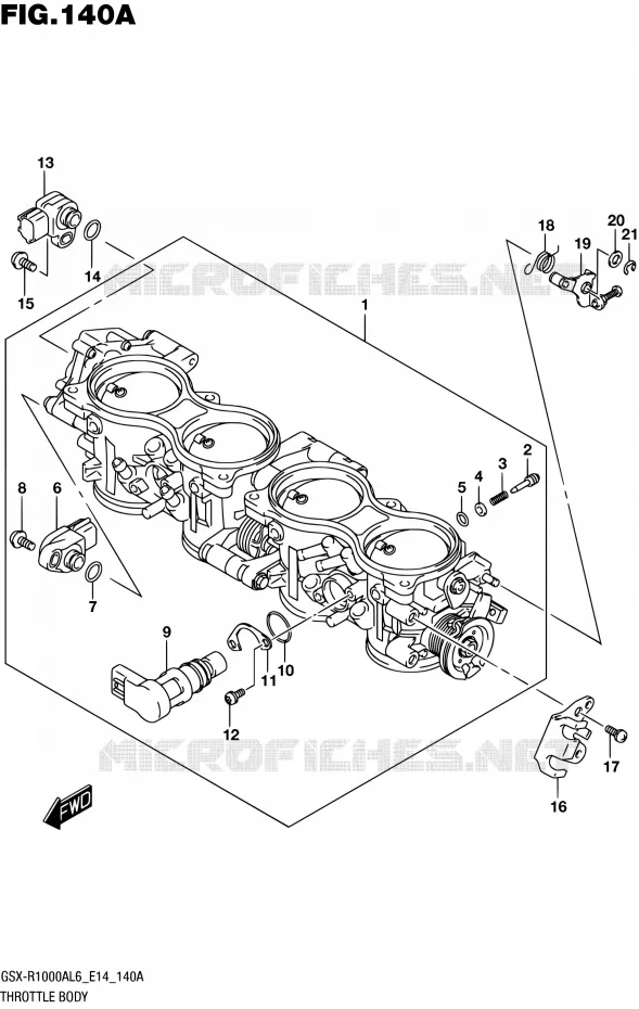 GASKLEPHUIS Suzuki MOTO 1000 GSX-R 2016  GSX-R1000A L6 (E14)