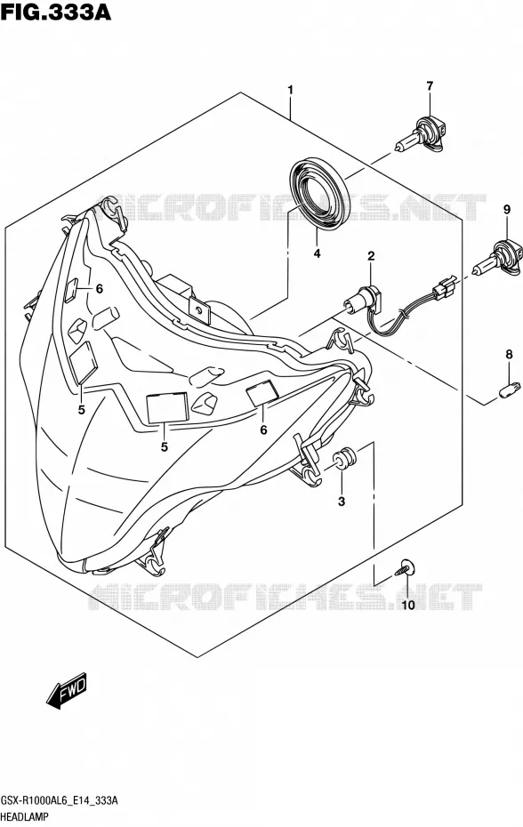 KOPLAMP Suzuki MOTO 1000 GSX-R 2016  GSX-R1000A L6 (E14)