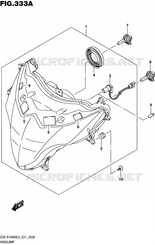 KOPLAMP (GSX-R1000AL5 E21) Suzuki MOTO 1000 GSX-R 2015  GSX-R1000AUF L5