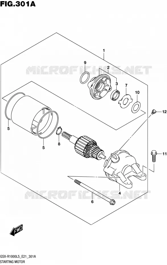 STARTMOTOR Suzuki MOTO 1000 GSX-R 2015  GSX-R1000UF L5 (E21)