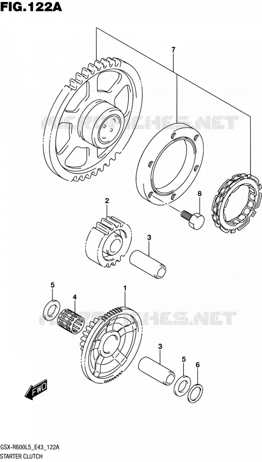 STARTMOTOR CLUTCH Suzuki MOTO 600 GSX-R 2015  GSX-R600 L5 (E43)