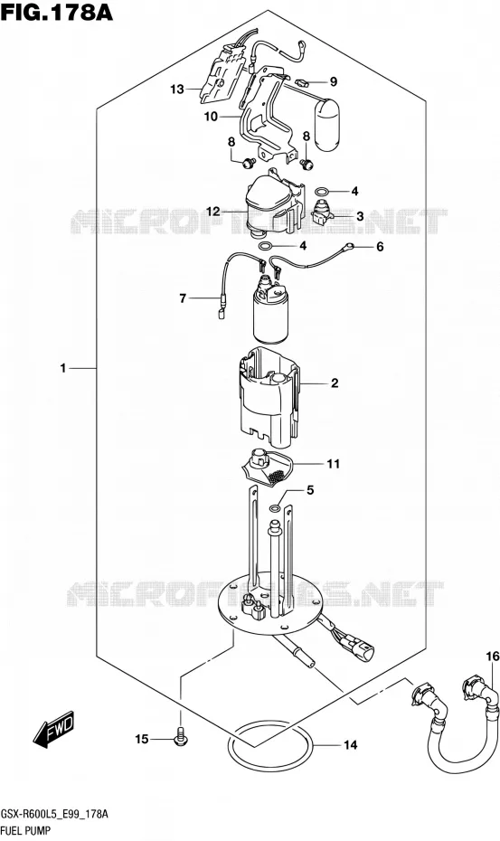 BENZINE POMP Suzuki MOTO 600 GSX-R 2015  GSX-R600 L5 (E99)