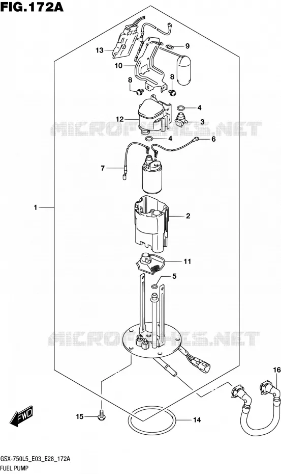 BENZINE POMP Suzuki MOTO 750 GSX-R 2015  GSX-R750 L5 (E03,E28,E33)