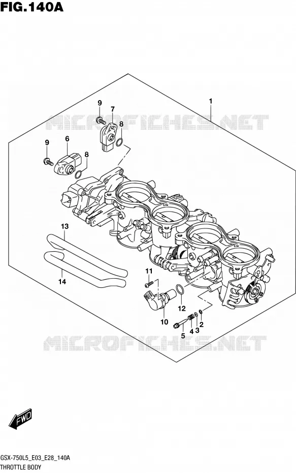 GASKLEPHUIS (GSX-R750L5 E03) Suzuki MOTO 750 GSX-R 2015  GSX-R750 L5 (E03,E28,E33)